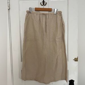 Vintage Liz Claiborne Collection silk and linen pocket midi skirt